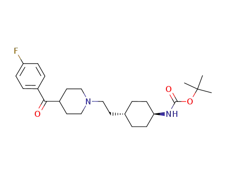 trans-(4-{2-[4-(4-fluoro-benzoyl)-piperidin-1-yl]-ethyl}-cyclohexyl)-carbamic acid tert-butyl ester