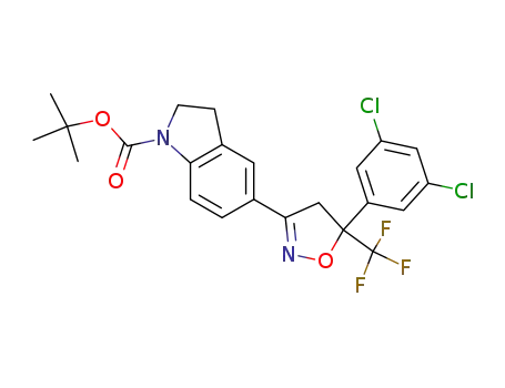 tert-butyl 5-[5-(3,5-dichlorophenyl)-5-(trifluoromethyl)-4,5-dihydro-isoxazol-3-yl]-2,3-dihydro-1H-indol-1-carboxylate