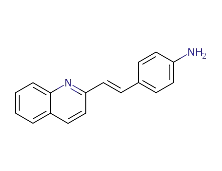Molecular Structure of 108165-95-3 (Benzenamine, 4-[2-(2-quinolinyl)ethenyl]-)