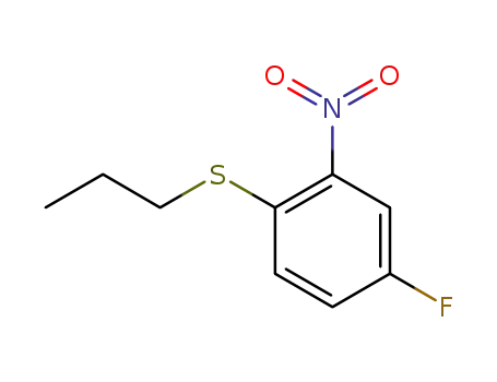 Molecular Structure of 1092496-25-7 (4-fluoro-2-nitro-1-propylsulfanylbenzene)