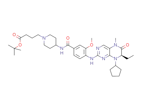 tert-butyl 4-{4-[(4-{[(7R)-8-cyclopentyl-7-ethyl-5-methyl-6-oxo-5,6,7,8-tetrahydropteridin-2-yl]amino}-3-methoxybenzoyl)amino]piperidin-1-yl}butanoate
