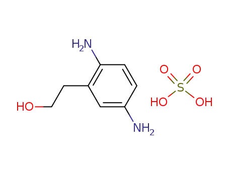 Molecular Structure of 93841-25-9 (2-(2-Hydroxy)ethyl-p-phenylene diamino sulfate)
