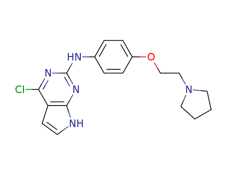 7H-Pyrrolo[2,3-d]pyrimidin-2-amine, 4-chloro-N-[4-[2-(1-pyrrolidinyl)ethoxy]phenyl]-