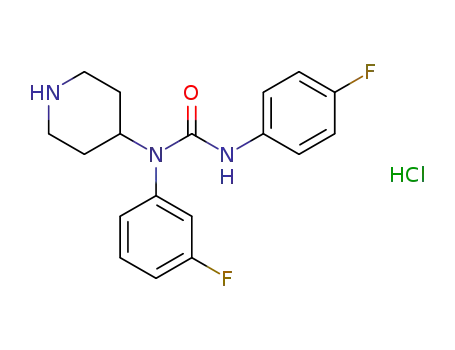 N-(3-fluorophenyl)-N'-(4-fluorophenyl)-N-4-piperidinylurea hydrochloride