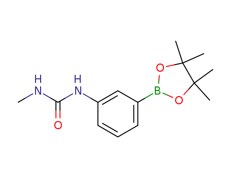 Molecular Structure of 191171-49-0 (1-Methyl-3-(3-(4,4,5,5-tetraMethyl-1,3,2-dioxaborolan-2-yl)phenyl)urea)