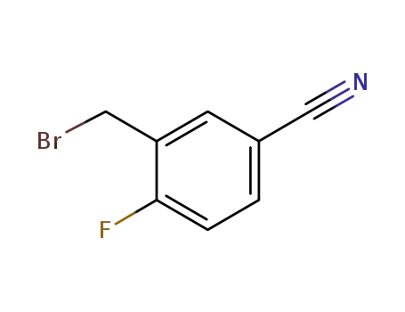 Molecular Structure of 856935-35-8 (3-(BROMOMETHYL)-4-FLUOROBENZONITRILE)