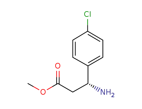 Molecular Structure of 283159-92-2 (METHYL (3R)-3-AMINO-3-(4-CHLOROPHENYL)PROPANOATE)