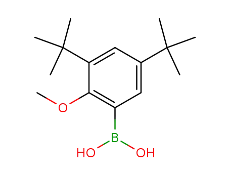 Molecular Structure of 245434-15-5 ((3,5-di-tert-butyl-2-methoxyphenyl)boronic acid)