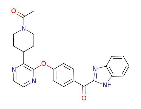 1-(4-(3-(4-(1H-benzo[d]imidazole-2-carbonyl)phenoxy)pyrazin-2-yl)piperidin-1-yl)ethanone