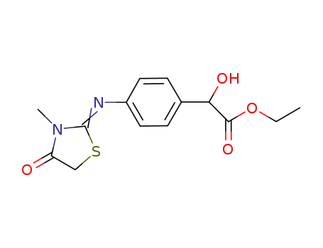 hydroxy(4-(3-methyl-4-oxothiazolidin-2-ylideneamino)phenyl)acetic acid ethyl ester