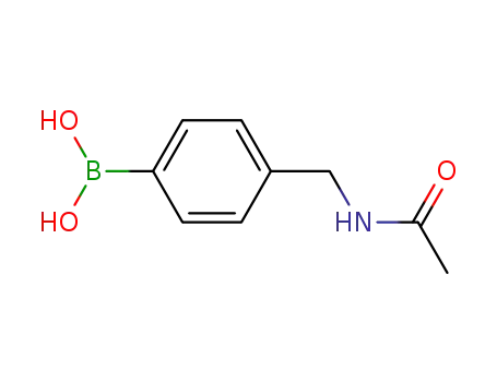 Molecular Structure of 850568-41-1 ((4-ACETAMIDOMETHYLPHENYL)BORONIC ACID)