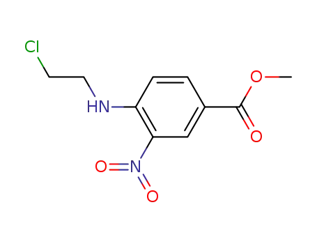 Molecular Structure of 59320-29-5 (4-(2-chloroethylamino)-3-nitro-benzoic acid methyl ester)
