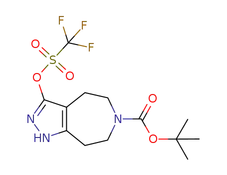 Pyrazolo[3,4-d]azepine-6(1H)-carboxylic acid,
4,5,7,8-tetrahydro-3-[[(trifluoromethyl)sulfonyl]oxy]-, 1,1-dimethylethyl
ester