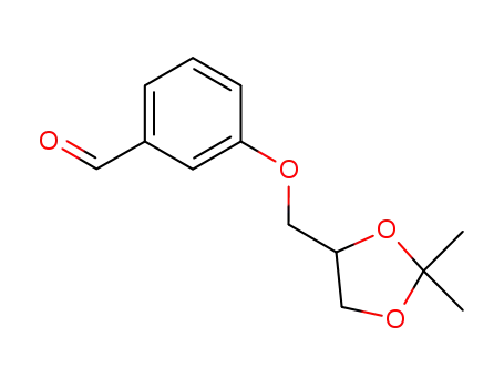 Molecular Structure of 1203486-49-0 (([3-(2,2-dimethyl-[1,3]dioxolan-4-ylmethoxy)phenyl]methanal))