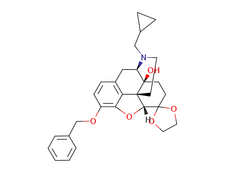 Molecular Structure of 547767-36-2 (3-(benzyloxy)-17-(cyclopropylmethyl)-4,5α-epoxy-14β-hydroxymorphinan-6-one ethane-1,2-diyl acetal)
