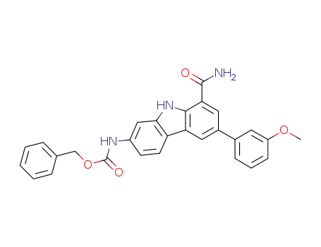 benzyl (8-carbamoyl-6-(3-methoxyphenyl)-9H-carbazol-2-yl)carbamate