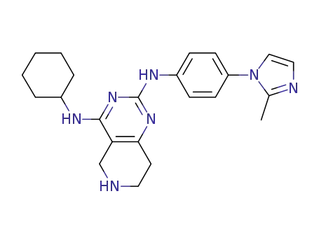 N<sub>4</sub>-cyclohexyl-N<sub>2</sub>-(4-(2-methyl-1H-imidazol-1-yl)phenyl)-5,6,7,8-tetrahydropyrido[4,3-d]pyrimidine-2,4-diamine
