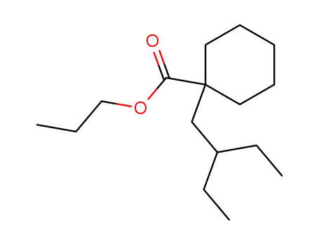 Molecular Structure of 1200437-03-1 (1-(2-ethyl-butyl)-cyclohexanecarboxylic acid n-propyl ester)