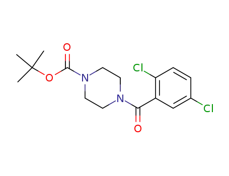 Molecular Structure of 941072-69-1 (4-(2,5-dichloro-benzoyl)-piperazine-1-carboxylic acid tert-butyl ester)