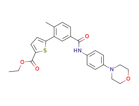 5-[2-methyl-5-(4-morpholin-4-yl-phenylcarbamoyl)-phenyl]-thiophene-2-carboxylic acid ethyl ester