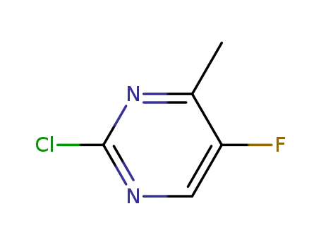Molecular Structure of 134000-96-7 (Pyrimidine, 2-chloro-5-fluoro-4-methyl- (9CI))