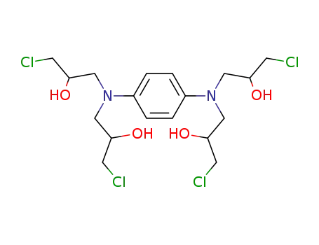 Molecular Structure of 32099-84-6 (2-Propanol,1,1',1'',1'''-(p-phenylenedinitrilo)tetrakis[3-chloro- (8CI))