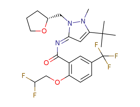 N-{(3E)-5-tert-butyl-1-methyl-2-[(2R)-tetrahydrofuran-2-ylmethyl]-1,2-dihydro-3H-pyrazol-3-ylidene}-2-(2,2-difluoroethoxy)-5-(trifluoromethyl)benzamide