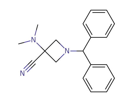 Molecular Structure of 736994-11-9 (1-Benzhydryl-3-dimethylaminoazetidine-3-carbonitrile)
