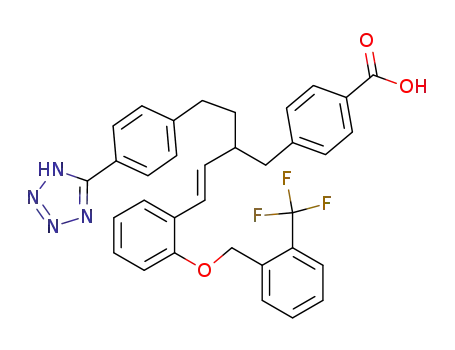 4-[(3E)-2-{2-[4-(1H-Tetrazol-5-yl)phenyl]ethyl}-4-(2{[2-(trifluoromethyl)benzyl]oxy}phenyl)but-3-en-1-yl)benzoic acid