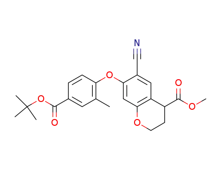 methyl 7-(4-(tert-butoxycarbonyl)-2-methylphenoxy)-6-cyanochroman-4-carboxylate