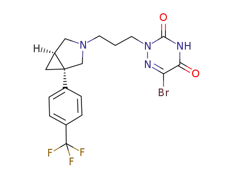 6-bromo-2-(3-{(1S,5R)-1-[4-(trifluoromethyl)phenyl]-3-azabicyclo[3.1.0]hex-3-yl}propyl)-1,2,4-triazine-3,5(2H,4H)-dione