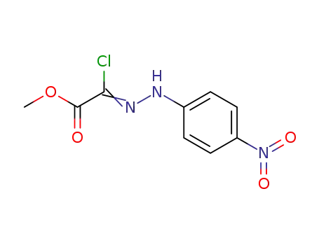 Molecular Structure of 91075-68-2 (Acetic acid, chloro[(4-nitrophenyl)hydrazono]-, methyl ester)