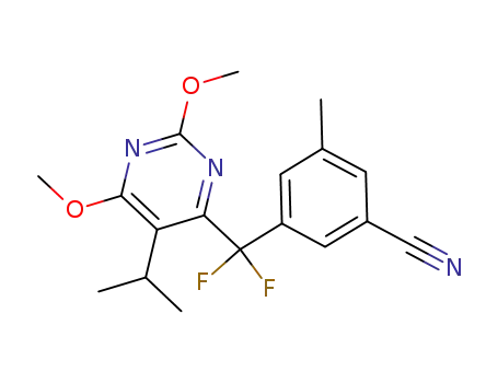 3-[difluoro-(5-isopropyl-2,6-dimethoxy-pyrimidin-4-yl)-methyl]-5-methyl-benzonitrile