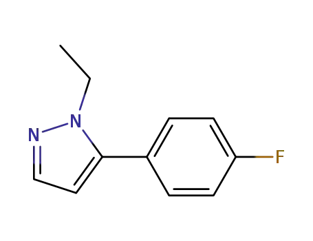 Molecular Structure of 689251-76-1 (1-ethyl-5-(4-fluorophenyl)-1H-pyrazole)
