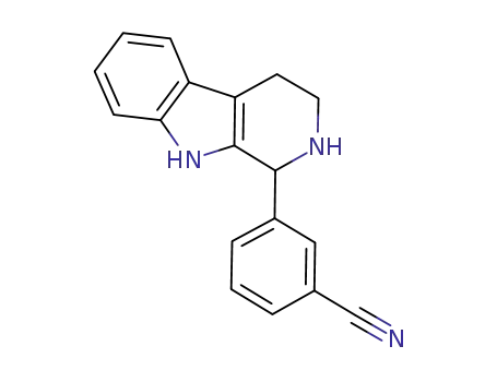 Molecular Structure of 1171311-06-0 (3-(2,3,4,9-tetrahydro-1H-pyrido[3,4-b] indol-1-yl)benzonitrile)