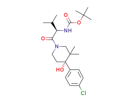 tert-butyl (R)-1-((S)-4-(4-chlorophenyl)-4-hydroxy-3,3-dimethylpiperidin-1-yl)-3-methyl-1-oxobutan-2-ylcarbamate