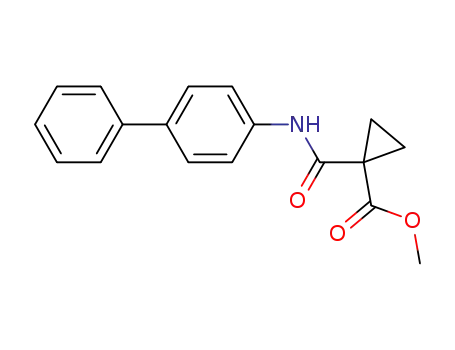 Molecular Structure of 1187890-42-1 (1-(biphenyl-4-ylcarbamoyl)-cyclopropanecarboxylic acid methyl ester)