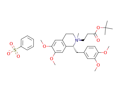 (1R-trans)-1-[(3,4-dimethoxyphenyl)methyl]-1,2,3,4-tetrahydro-6,7-dimethoxy-2-methyl-2-tert-butoxycarbonylethyl-isoquinolinium besylate