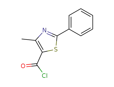 Molecular Structure of 54001-18-2 (4-METHYL-2-PHENYL-1,3-THIAZOLE-5-CARBONYL CHLORIDE)