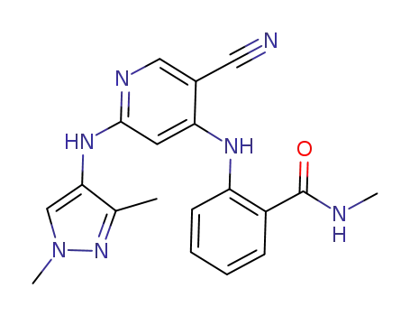 2-((5-cyano-2-((1,3-dimethylpyrazol-4-yl)amino)-4-pyridyl)amino)-N-methyl-benzamide