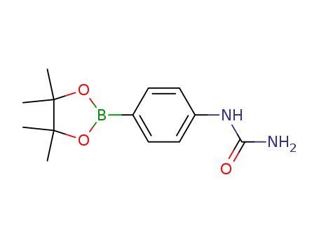 Molecular Structure of 877134-77-5 (1-(4-(4,4,5,5-TETRAMETHYL-1,3,2-DIOXABOROLAN-2-YL)PHENYL)UREA)