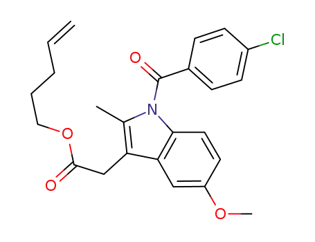 Molecular Structure of 1019777-27-5 (pent-4-en-1-yl 2-(1-(4-chlorobenzoyl)-5-methoxy-2-methyl-1H-indol-3-yl)acetate)