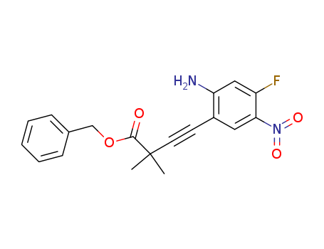 3-Butynoic acid, 4-(2-aMino-4-fluoro-5-nitrophenyl)-2,2-diMethyl-, phenylMethyl ester