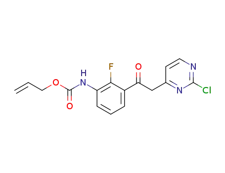 Molecular Structure of 1195768-27-4 ((3-(2-(2-chloropyrimidin-4-yl)acetyl)-2-fluorophenyl)allylcarbamate)