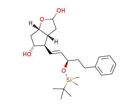(3aR,4R,5R,6aS)-4-[3R-(t-butyldimethylsiloxy)-5-phenyl-1E-pentenyl]-5-hydroxy-hexahydro-2H-cyclopenta[b]furan-2-ol