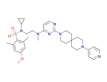 N-cyclopropyl-4-methoxy-2,6-dimethyl-N-[2-[methyl-[2-(9-pyridin-4-yl-3,9-diazaspiro[5.5]undecan-3-yl)-pyrimidin-4-yl]-amino]-ethyl]-benzenesulfonic acid amide