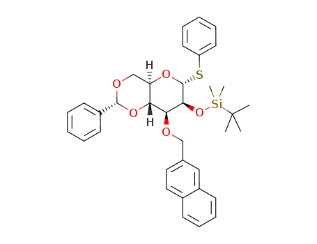phenyl 4,6-benzylidene-2-O-(t-butyldimethylsilyl)-3-O-(2-methylnaphthyl)-1-thio-α-D-mannopyranoside
