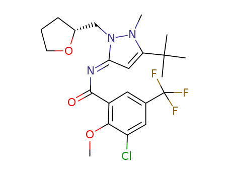 N-{(3E)-5-tert-butyl-1-methyl-2-[(2R)-tetrahydrofuran-2-ylmethyl]-1,2-dihydro-3H-pyrazol-3-ylidene}-3-chloro-2-methoxy-5-(trifluoromethyl)benzamide
