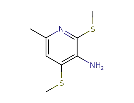 Molecular Structure of 134991-79-0 (6-METHYL-2,4-BIS-METHYLSULFANYL-PYRIDIN-3-YLAMINE)