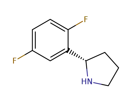 Molecular Structure of 1217630-38-0 ((2S)-2-(2,5-DIFLUOROPHENYL)PYRROLIDINE)